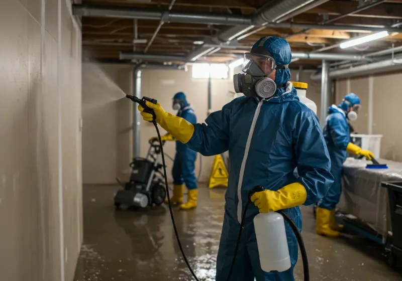 Basement Sanitization and Antimicrobial Treatment process in Monroe City, MO